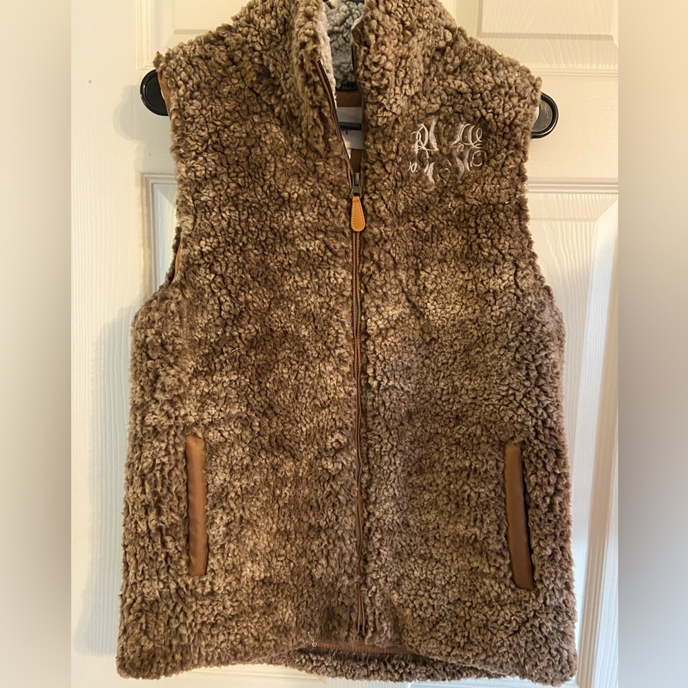 “BGE” Monogram fur vest. Never worn!